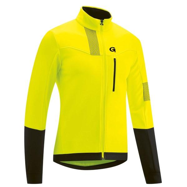 Gonso Valaff Herren Softshell Jacke safety yellow - Reflektierende Kleidung zum Radfahren