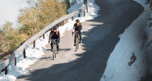 Fahrrad fahren bei Schnee