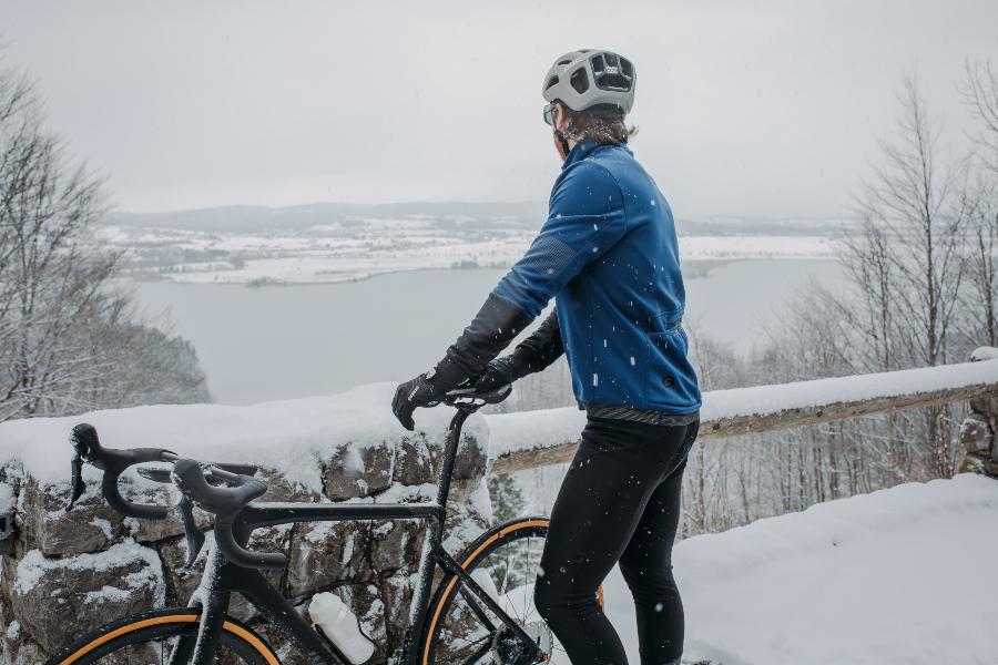 Fahrradjacken, Herren, Winter 2022/23 - Fahrrad fahren bei Schnee