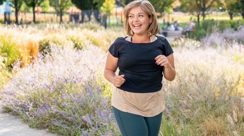 Frau-beim-Joggen - Welcher Größe entspricht XXL?