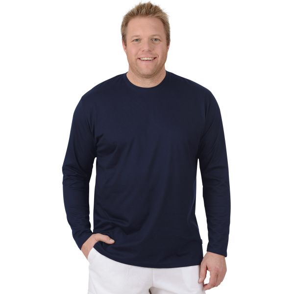trigema langarmshirt herren xxxl blau