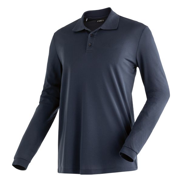 Maier Sports Ulrich L/S Poloshirt Langarm Herren night sky