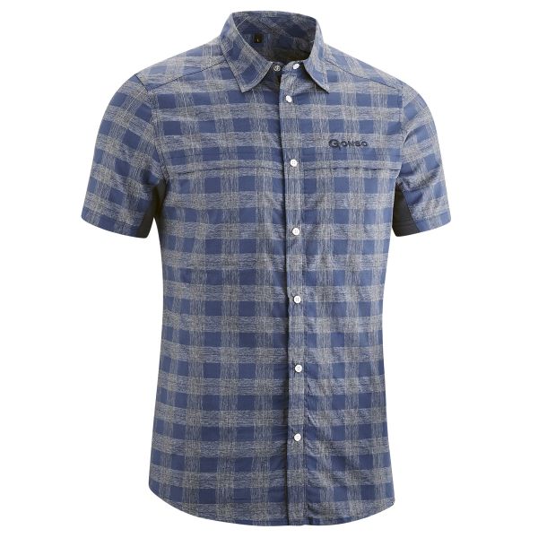 Gonso Herren Bike-Hemd Don imperial blue melange