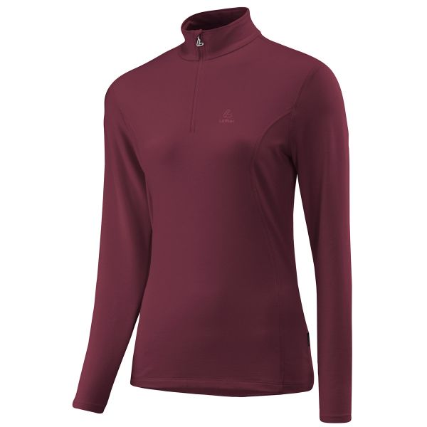 Löffler Damen Midlayer Transtex®-warm Zip-Rolli Aubergine