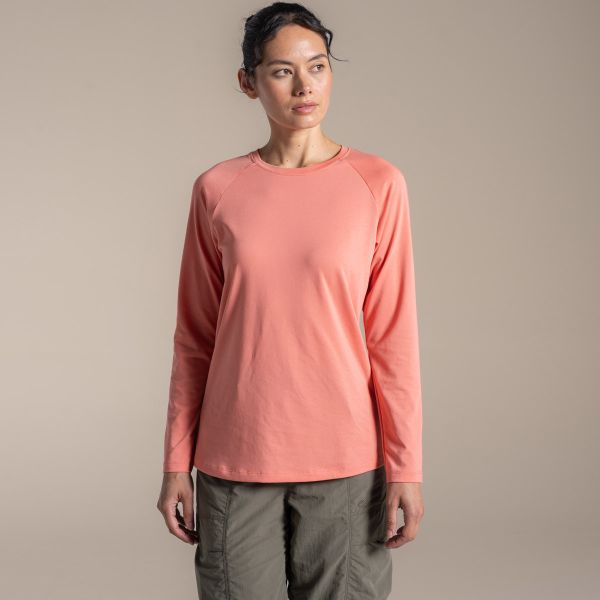 Craghoppers Nosilife Nour Langarmshirt Damen Insektenabwehr SpecdApricot