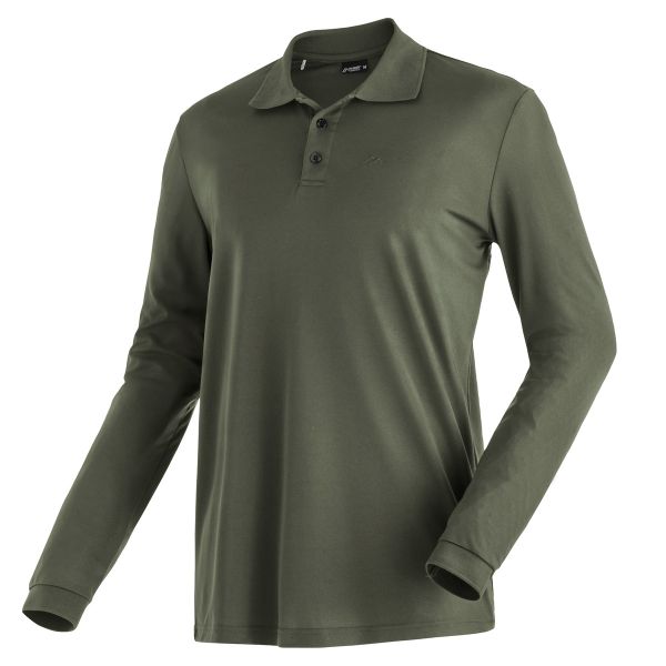 Maier Sports Ulrich L/S Poloshirt Langarm Herren green goose