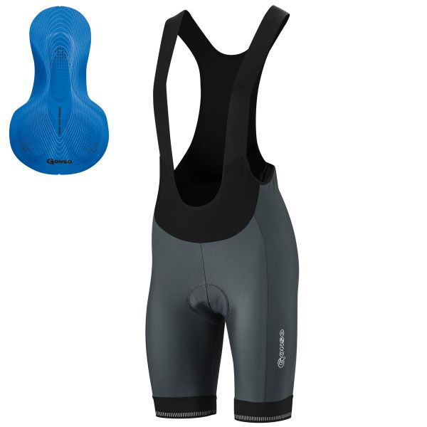Gonso Sitivo blue Radhose mit Träger bib Damen saragosso