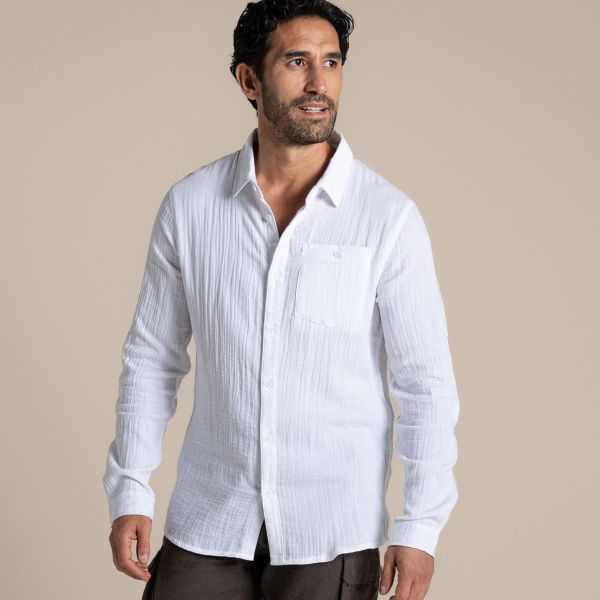 Craghoppers Moro Hemd Langarm Herren mit Insektenabwehr white