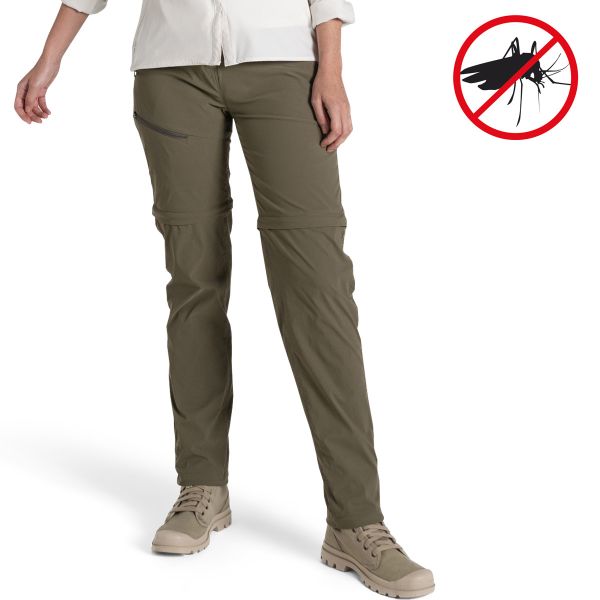 Craghoppers Nosilife Pro Convertible lll Damen Zipphose Insektenabwehr Wild Olive