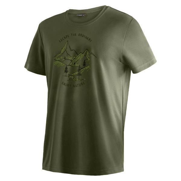Maier Sports Dieter Print Funktionsshirt Herren green goose