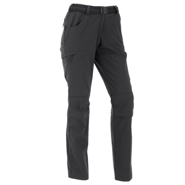 Maul Trail Damen Capri Zip-off Hose dark grey