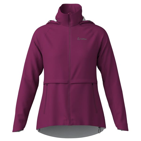 Löffler Damen Regenjacke With Hood WPM Pocket CF Bordeaux