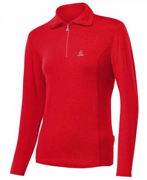 Löffler Damen Transtex®-warm Zip-Rolli Basic rot