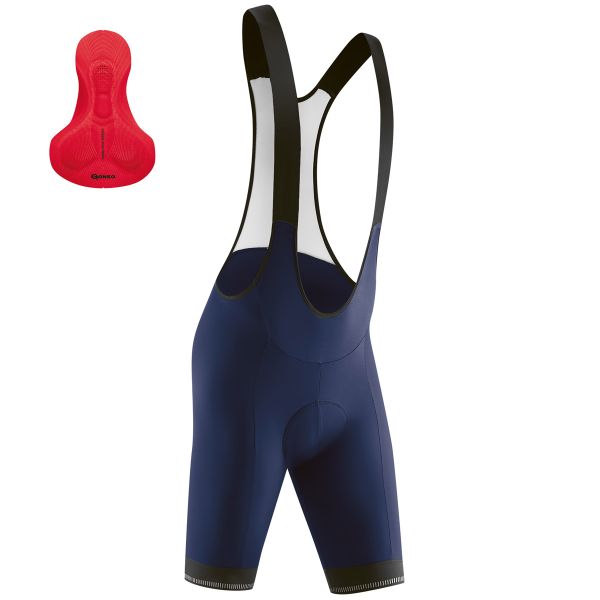 Gonso Herren Radhose Sitivo Bib Sitzpolster red etheblue