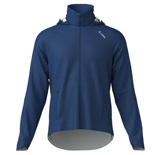 Löffler Herren Regenjacke Hood WPM Pocket CF Navy