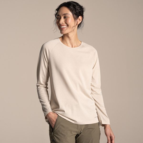 Craghoppers Nosilife Nour Langarmshirt Damen Insektenabwehr OysterMarl
