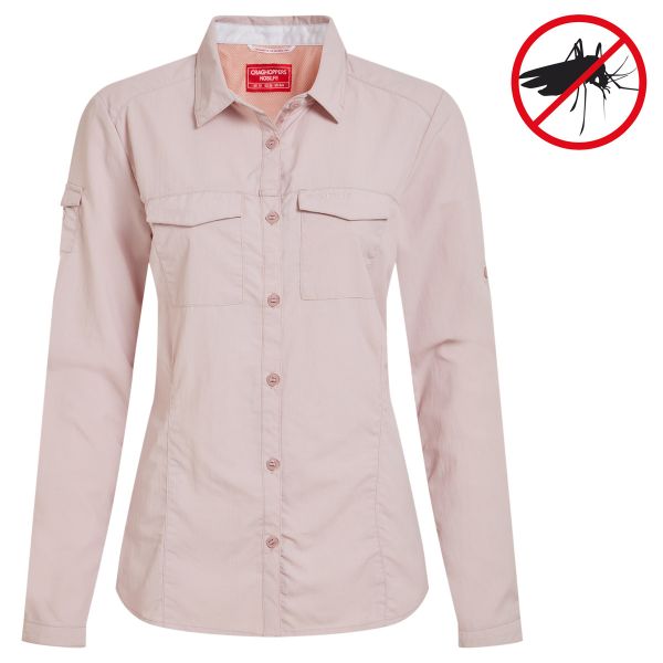 Craghoppers Nosilife Adventure Sale Bluse Damen Insektenabwehr Dusky Carnation