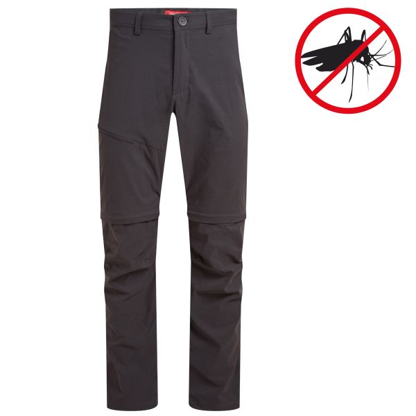 Craghoppers Nosilife Pro Convertible III Herren Black Pepper Zipphose Mückenabwehr