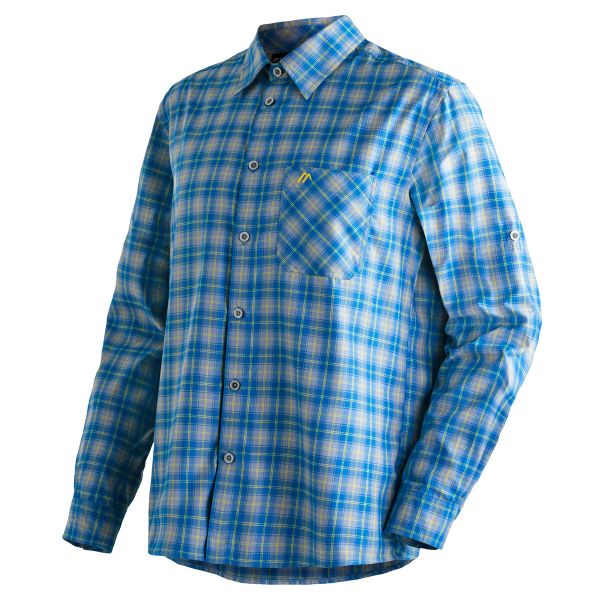 Maier Sports Claas Herren Hemd blue check