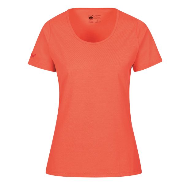 trigema damen biobaumwolle t-shirt peach