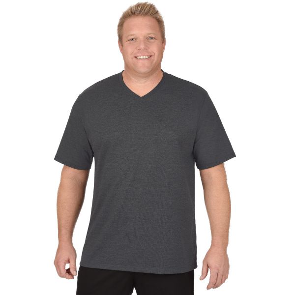 v-shirt trigema deluxe baumwolle anthrazit-melange