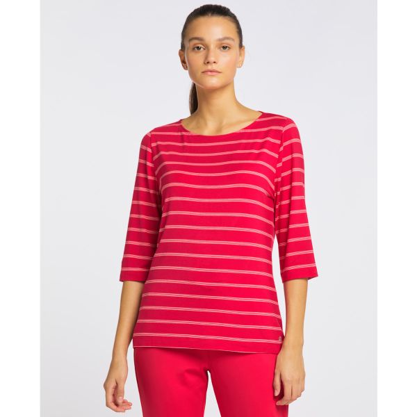 Joy Amira Damen T-Shirt 3/4-Arm virtual red stripes