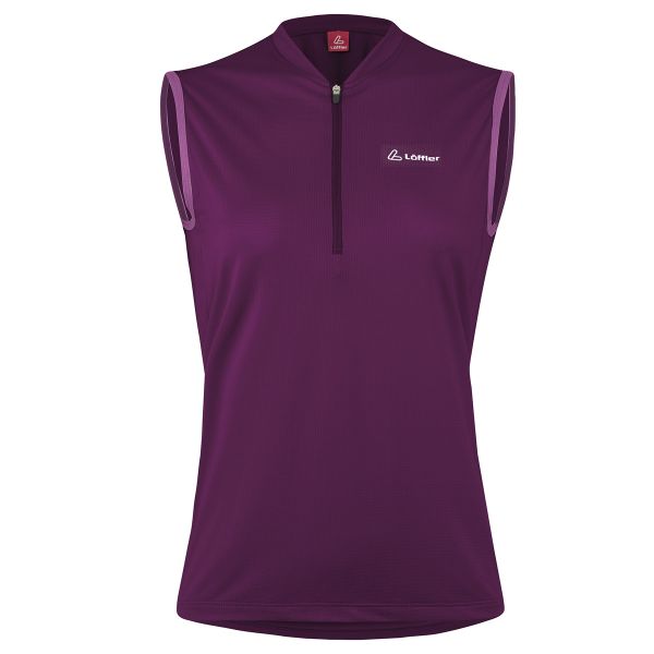 Löffler Plain Damen Bike Sleeveless Shirt Bordeaux
